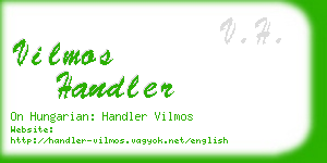 vilmos handler business card